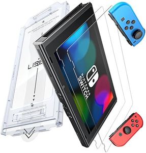 LISEN for Nintendo Switch 2017 Screen Protector [2025 Upgrade] (ANTI-GLARE & Auto Dust-Elimination) Screen Protector Switch Tempered Glass [Longest Durable] Full Coverage, 2 Pack