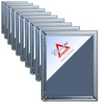 CHERAPA Front Loading Snap Open Poster Frames: SILVER, 8.5"X11", 10 PACK