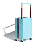 ICON The Transit Signature Cabin Polycarbonate Hardsided Luggage| Ultra Light Weight 8 Wheel | Wide Trolley Luggage Hardsided Suitcase (Blue, Cabin)