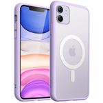 JETech Magnetic Case for iPhone 11 6.1-Inch Compatible with MagSafe, Translucent Matte Back Slim Shockproof Phone Cover (Light Purple)