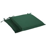 Sorra Home Sunbrella Indoor/Outdoor Cushion Corded Chair Pad Set, 19 in x 16 in x 2 in, Canvas Forest Green