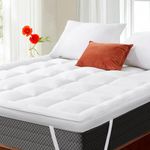 AVI Soft 5D Spiral 2500 GSM Microfiber Mattress Topper King Size Bed, Extra Thick Cooling Mattress Padding for Back Pain, Cotton Top & Bottom with Elastic Bands, White, 72x78 Inches