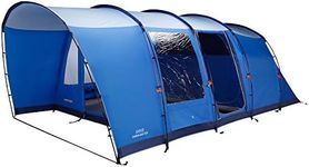 Vango Farnham 500 Tunnel Tent, [Amazon Exclusive] Family Camping 5 Man Tent with Attached Sun Porch and Sewn-In Groundsheet for 5 People