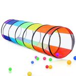SweHouse Baby Pop Up Play Tunnel for Toddlers with Mesh Window, Cat Tunnel for Dogs Pets, Kids Crawling Tunnel Play Tent Toddlers Tunnel Indoor Outdoor Toys for Girls for Toddler (Colorful)