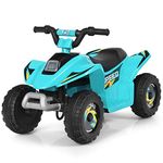 HONEY JOY Ride On ATV, 6V Mini Off-Road Battery Powered Motorized Quad for Kids, 2 Speeds, Anti-Slip Wheels, RWD 4-Wheeler Electric Ride On Toy Car for Toddlers (Navy Blue)