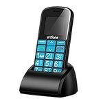 artfone Big Button Mobile Phone for Elderly,Easy to Use Unlocked Senior Mobile Phone,SIM Free Unlocked Senior Mobile Phone With SOS Emergency Button,1400mAh Big Battery-Blue