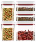 Zyliss Twist & Seal 5-Piece Storage Container Set - Airtight Food Storage Containers - Coffee, Sugar, Cereal, Flour, Pasta and Snack Containers - BPA-Free Food Storage - 5 Pieces