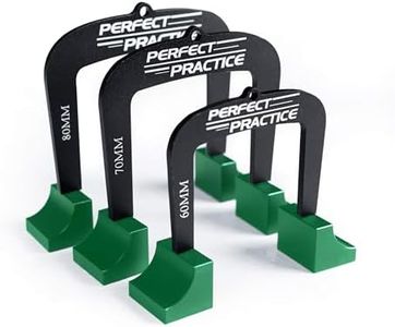 Perfect Practice Putting Gates (3-Pack) - Differently Sized Golf Putting Gates, Putting Aid to Improve & Perfect Stroke, Golf Practice, w/Detachable Legs & Carrying Case, Indoor & Outdoor Use