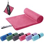 Linlook Microfibre Towel - Large Quick Dry Travel Towel, Compact&Lightweight Bath Towel for Beach Swimming Gym Sports Hiking and Camping (Rose, 180x80cm)