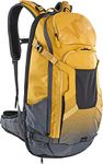 EVOC FR TRAIL E-RIDE 20L protector backpack for e-mountain bikes (separate battery compartment, ergonomic LITESHIELD BACK PROTECTOR, LITESHIELD SYSTEM AIR ventilation), Clay Yellow/Carbon Grey