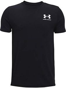 Under Armour Boys' UA Sportstyle Left Chest SS, Boys' Sports Shirt, Lightweight and Quick-Drying Running Top