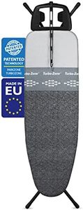 Bartnelli Heavy Duty 48x15 Ironing Board with 4-Layer Cover & Pad, Height-Adjustable, Turbo & Park Zone - Designed in Europe