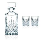 Nachtmann Noblesse Decanter and Whisky Glass, Set of 3, Clear, 10.4 oz. -