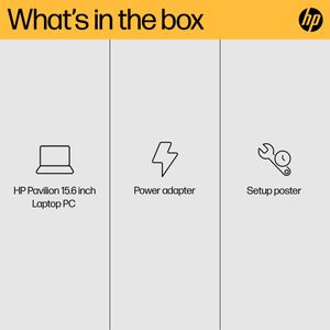 HP Pavilion 15.6" Laptop – Ryzen 7, 16GB RAM, 512GB SSD, FHD, Silver