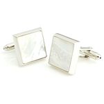 Peluche Natural Mother of Pearl Stone (Semi-precious) Cufflinks for Men