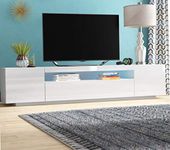 Heera Moti Nav Pre-Laminated TV Stand Up to 75 to 85 Inches Unit White