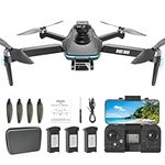 HYTOBP S162 Max Drone for Adults with Camera 4K, Drone with Laser Obstacle Avoidance, 60Mins Flight, 3 Batteries, Brushless Motor, Under 249g, 5GHz Transmission, GPS Auto Return, 4K Drones with Camera for Adults