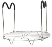 Steamer Rack Trivet with Heat Resistant Silicone Handles Compatible with Instant Pot 6 & 8 qt Accessories, Stainless Steel Steaming Rack Trivet Stand for Pressure Cooker