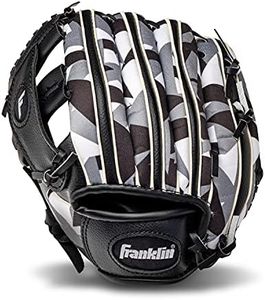 Franklin Sports RTP Performance Series Teeball Gloves - Left Handed and Right Handed Gloves , Black/White, 9.5"