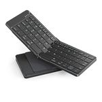 Rovinda Foldable Bluetooth Keyboard, Portable Wireless Folding Keyboard (BT5.1 x 3), Pocket-Sized & Ultra-Slim, USB-C Rechargeable for iOS, Android, Windows Mac OS Laptop Tablet Smartphone, Black