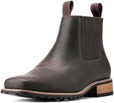 Cowboy Boots for Men Square Toe, All-Weather Slip-On Work & Casual Western Chelsea Boots -botines para hombre