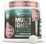 Herbtonics Multi Collagen Protein Powder Collagen Peptides Type (1,2,3,5 and 10) A Quality Blend of Grass-Fed Chicken, Wild Fish, Egg Hydrolyzed Collagen Bovine