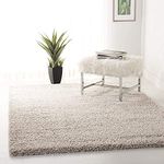 Asian Carpet Ultra Carpet Soft Shag Handcrafted Anti-Skid, Shaggy Carpet Fur Rugs for Bedroom Living Room Microfiber 2 Inch Pile Height Size - 3 X 5 Ft Light Beige