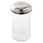 Olympia C236 Sugar Pourer With 2.5X140X70mm Multi Holes Glass And Stainless Steel Container