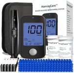 TD-4125 Superior to Most Blood Glucose Monitor Kit, Patented 2+2 Bio Tech, 100 Glucometer Strips & Lancets, 1 Blood Sugar Monitor & Lancing Device, No Coding Diabetes Test Kit, Larger Backlight Screen