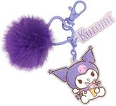 Kuromi Heart Shaped Keychain With Character Charms