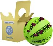 Zenify Puppy Toys Dog Toy Food Treat Interactive Puzzle Ball for Tooth Teething Chew Fetch Tennis Training Boredom Behaviour Dispensing Stimulation for Dogs & Puppies (Green Small)