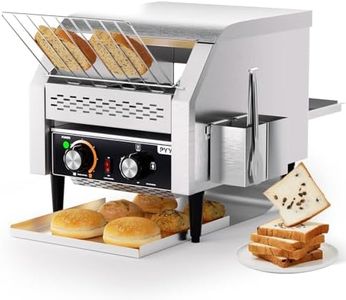 PYY Commercial Conveyor Toaster 300 Slices - Stainless Steel Commercial Toaster for Restaurant School, 1800Watt