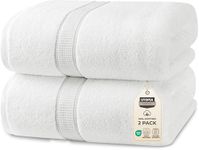 Utopia Towels - Premium Jumbo Bath Sheet (90 x 180 cm, 2 Pack) - 100% Ring Spun Cotton Highly Absorbent and Quick Dry Extra Large Bath Sheet - Super Soft Hotel Quality Towel (White)