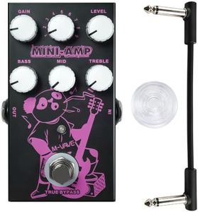 M-VAVE MINI-AMP Electric Guitar AMP Guitar Multi-Effects Pedal,Multi AMP Effects Guitar Pedal,9 Amp Models(Clean/Overdrive/Distortion),True Bypass with Footswitch Topper & Audio Cable
