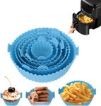 6 Pcs Round Reusable Non-Stick air Fryer Accessories Silicone Coating Pot Basket(Multicolor) (6 Pcs Set)