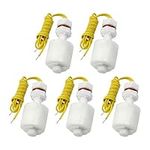 DollaTek 5Pcs Liquid Level Sensor DC100V Fish Tank Water Float Switch, PP Plastic, 52mm