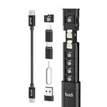 Multifunctional 9 in 1 Data Cable with USB Type-C Card Reader Micro SD Memory Card high-Speed Card Reader Adapter Suitable for Mobile Phone Cameras and Computers