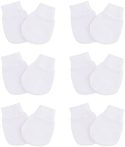 6 Pairs Baby Mittens No Scratch Mittens Infant Soft Gloves Mittens for 0-6 Months Boys Girls