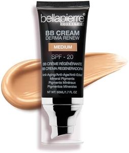 bellapierre BB Cream with SPF 20 - Tinted Sunscreen, Concealer, Matte Foundation, & Moisturizing Face Cream | Lightweight Formula + Pump Top Applicator | Non-Toxic & Paraben Free | 1.7 Oz - Medium