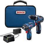 BOSCH GXL12V-220B22 12V Max 2-Tool Brushless Combo Kit with 3/8 in. Drill/Driver, 1/4 in. Hex Impact Driver and (2) 2.0 Ah Batteries, Brushless 12V Kit