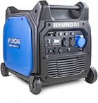 Hyundai 6600W / 6.6kW Petrol Inverter Generator, Remote Keyfob & Electric Start, Wheels & Closed Case Design, DC & USB Quiet Generator, 3 Year Warranty