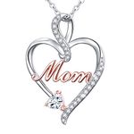 FLYOW Mom Gifts, Sterling Silver Infinity Necklaces for Women,Mothers Day Jewelry Birthday Gifts for Mom/Grandma/Nana from Daughter