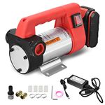 DWVO Cordless Diesel Transfer Pump 24V DC Rated 12GPM Self Priming with 2500mAh Lithium Battery, Portable Fuel Transfer Pump Battery Powered Biodiesel Kerosene Solution Transfer Pump