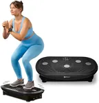 LifePro Rumblex Plus 4D Vibration Plate Exercise Machine-Triple Motor Oscillation, Linear, Pulsation + 3D/4D Motion Vibration Platform,Whole Body Vibration Machine for Weight Loss&Shaping(Black)