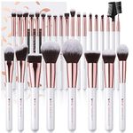 DUcare Makeup Brushes Set Professional 27Pcs Makeup Brushes Premium Synthetic Kabuki Foundation Blending Face Powder Blush Concealers Eye Shadows Make Up Brushes Kit White