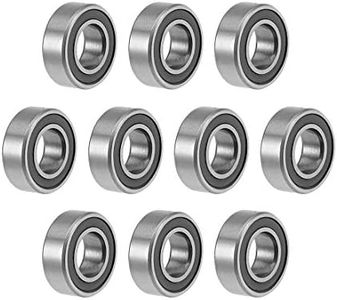 uxcell MR126-2RS Deep Groove Ball Bearings 6mm Inner Dia 12mm OD 4mm Bore Double Sealed Chrome Steel Z2 10pcs