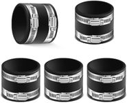 5 Pcs Dust Control Flex Cuffs Coupler with Integrated Stainless Steel Hose Clamps 2-1/2 Inch Rubber Vacuum Hose Connector for Plastic and Copper Plumbing Connections Ports Fittings