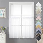 Lecloud Doris White Sheer Curtains 