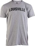 Louisville | Classic Retro City Grey Style Kentucky KY Bluegrass Derby Men Women T-Shirt-(Adult,2XL)