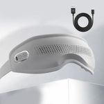 Heated Eye Massager for Migraine & Eye Strain Relief, Bluetooth Eye Massager Mask with Heat & Air Compression, Rechargeable Eye Massage Device for Sleep, Headache, Stress Relief & Relaxation